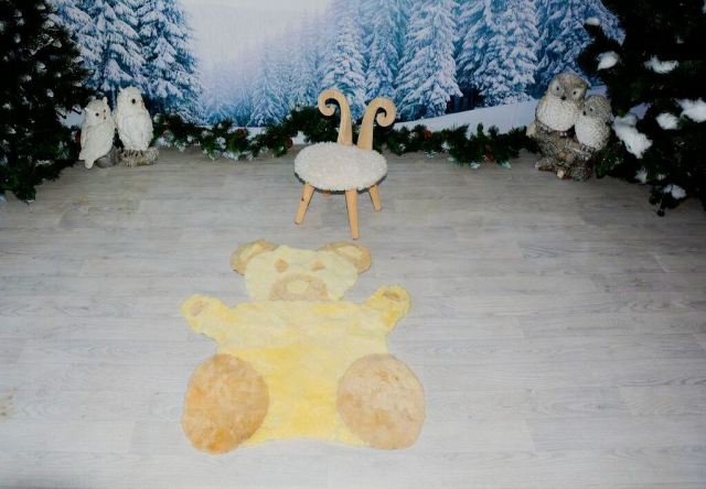 Honig Bär Spielteppich für Kinder Lammfell (öko)